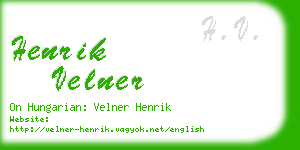 henrik velner business card
